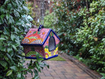 Ceramic Bird Feeder Talavera Pottery, Decorative Outdoor Hanging Feeder Station, Handmade Mexican Pottery to Attract Wild Birds