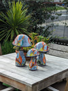 Mushroom Garden Decor & Yard Art, Ceramic Talavera Pottery, Unique Home Decor, 3 Toadstools Handmade in Mexico