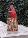 Handmade Northern Cardinal | Home Decor or Yard Art Made in the USA by Wood Chainsaw Artist in Texas