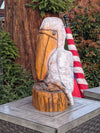 Pelican Garden Decoration | Outdoor Decor & Yard Art | Handmade Housewarming Gift for Home or Patio Decor, Chainsaw Carved Pelican 25in Tall