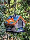 Ceramic Bird Feeder Talavera Pottery, Decorative Outdoor Hanging Feeder Station, Handmade Mexican Pottery to Attract Wild Birds