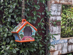 Ceramic Bird Feeder Talavera Pottery, Decorative Outdoor Hanging Feeder Station, Handmade Mexican Pottery to Attract Wild Birds