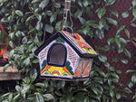 Ceramic Bird Feeder Talavera Pottery, Decorative Outdoor Hanging Feeder Station, Handmade Mexican Pottery to Attract Wild Birds