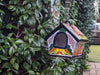 Ceramic Bird Feeder Talavera Pottery, Decorative Outdoor Hanging Feeder Station, Handmade Mexican Pottery to Attract Wild Birds