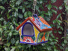 Ceramic Bird Feeder, Talavera Pottery, Decorative Outdoor Hanging Feeder Station, Handmade Mexican Pottery, Attract Wild Birds