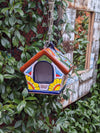 Ceramic Bird Feeder Talavera Pottery, Decorative Outdoor Hanging Feeder Station, Handmade Mexican Pottery to Attract Wild Birds