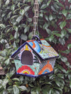 Ceramic Bird Feeder Talavera Pottery, Decorative Outdoor Hanging Feeder Station, Handmade Mexican Pottery to Attract Wild Birds