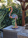 Pink Flamingo Home Decor or Yard Art, Talavera Pottery to use as Home Decor, Porch Decoration or Outdoor Decor