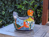 Talavera Chicken Ceramic Planter & Colorful Flower Pot, Handmade Outdoor Yard Decor or Indoor Plant Pot, Colorful Mexican Garden Decor